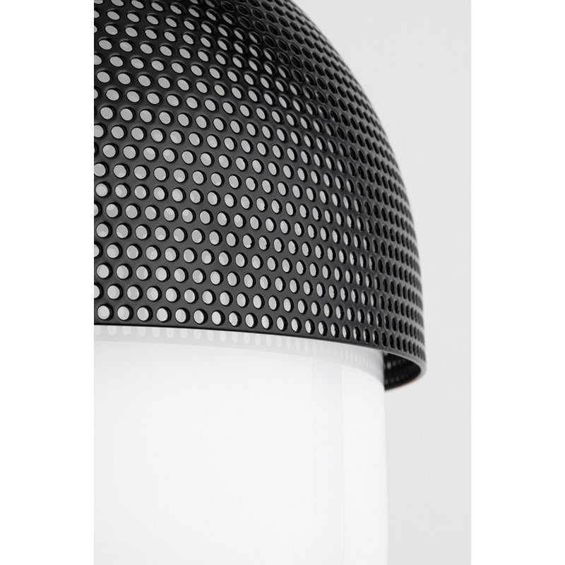 Nyack 1 Light Pendant, Polished Nickel/Black, 22" H x 19" W x 19" D
