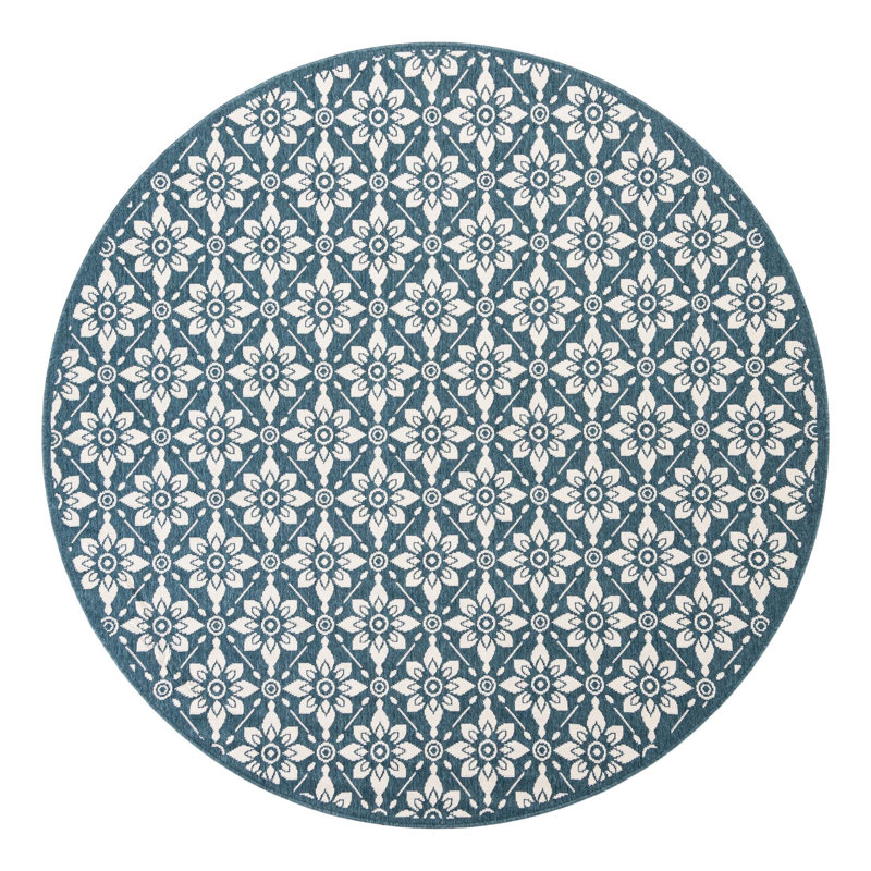 Indoor/Outdoor Trellis Area Rug, Round 7'10"