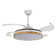 Ventilateur de plafond rétractable moderne de 42 pouces avec lumières DEL et télécommande à 6 vitesses à intensité variable