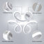Pivoine 6 - Light 25cm LED Semi Flush Mount-1037539726
