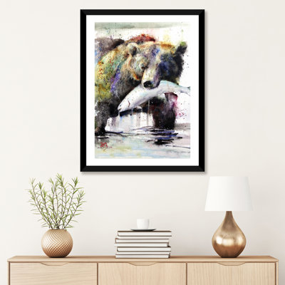 " Brown Bear And Salmon " by Dean Crouser