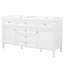 Meuble-lavabo moderne avec lavabo double en résine et nombreux rangements