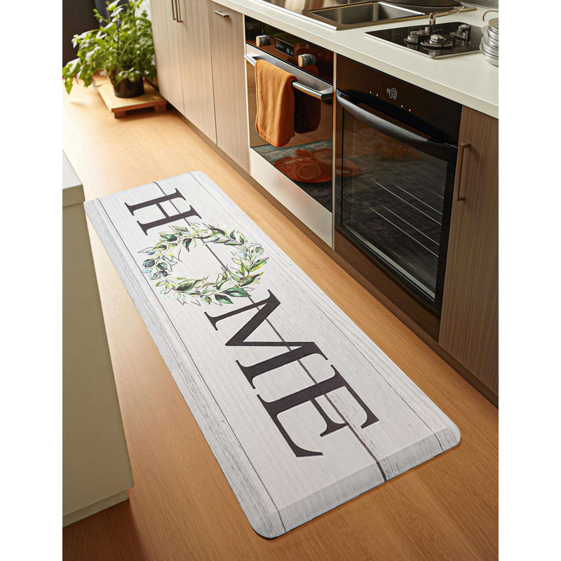 Aki Modern Water Resistant Non-Skid Kitchen Mat, Rectangle 2' x 3'