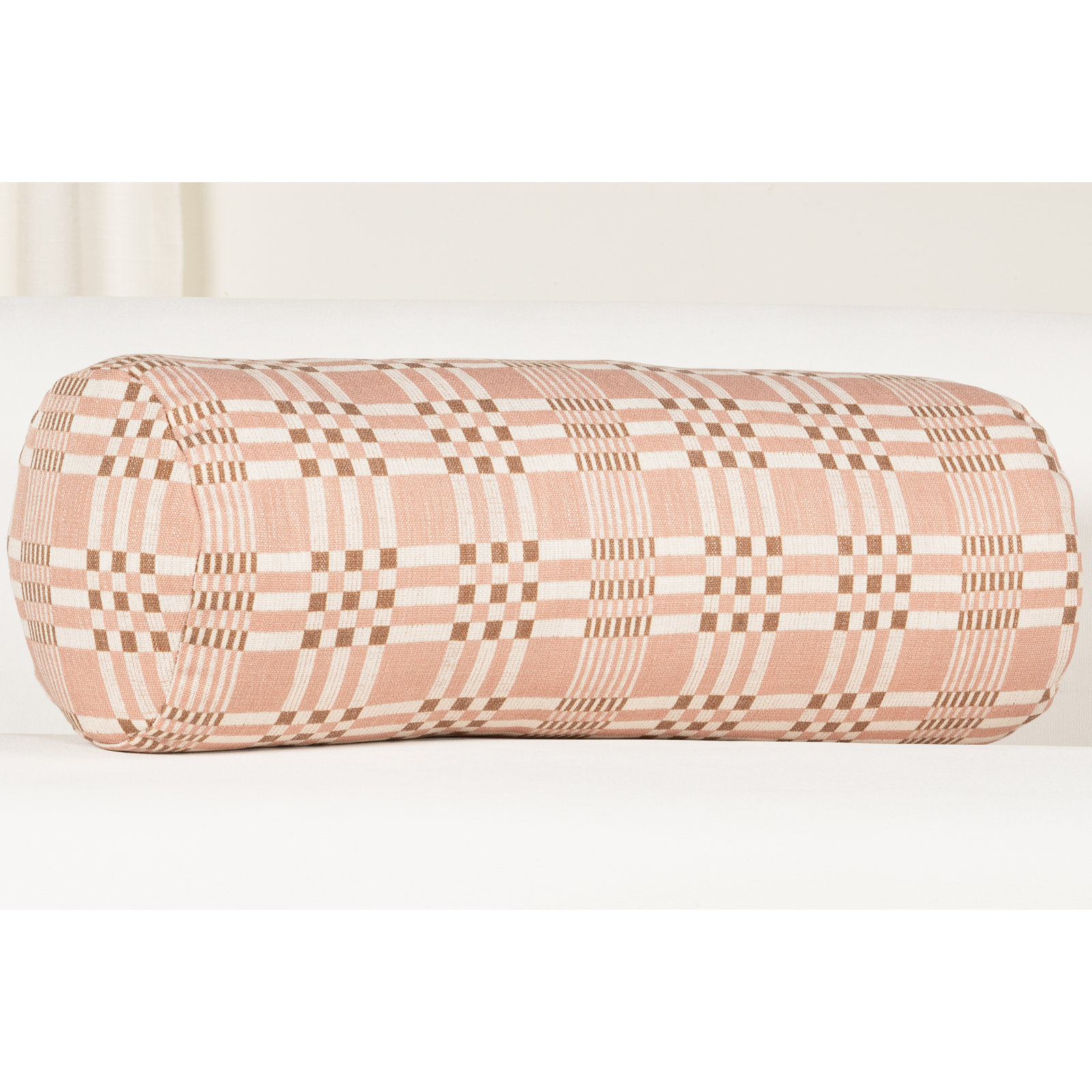 Throw Pillow, Polyester, Pink, Bolster 8"H x 21"W