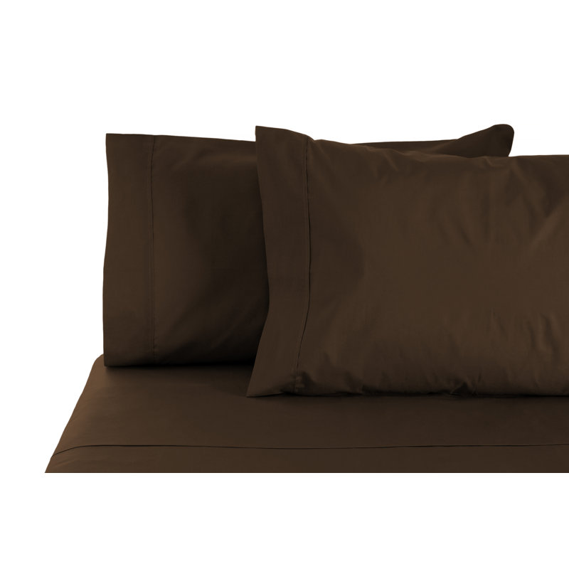 Ensemble de draps en coton de qualité égyptienne 350 fils, Grand, Chocolat