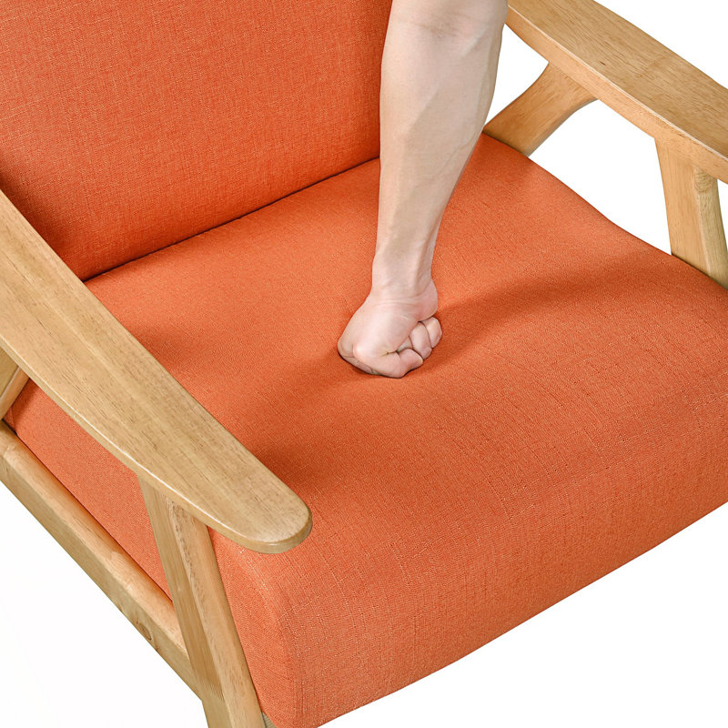 Chaise d'appoint rembourrée 1Pc, chaise confortable, Orange
