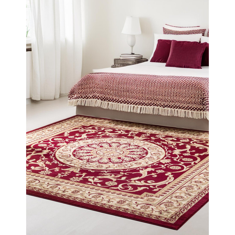 Aracelia Floral Indoor Rug, Square 6'1" x 6'1"