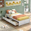 Lit plateforme simple avec rangement et 3 tiroirs-1115138294