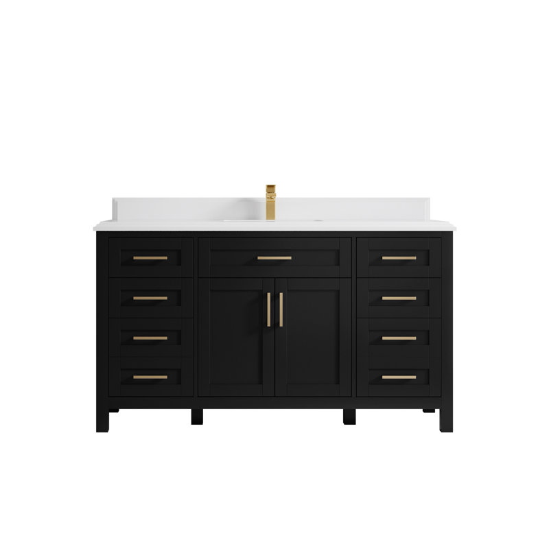 Ensemble de meuble-lavabo simple 60 "60", Blanc
