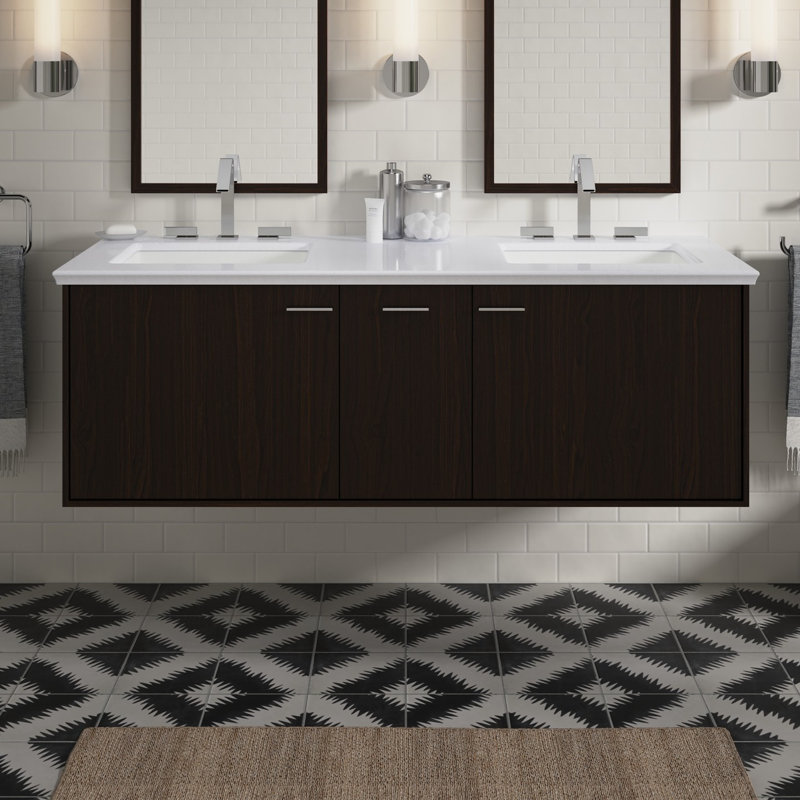 Jute™ 51" Wall-Mounted Single Bathroom Vanity Set