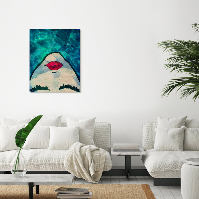 « Fashion and Glam Fashion Lips » — art graphique, H 30 po x l 24 po, Toile tendue, Sans cadre
