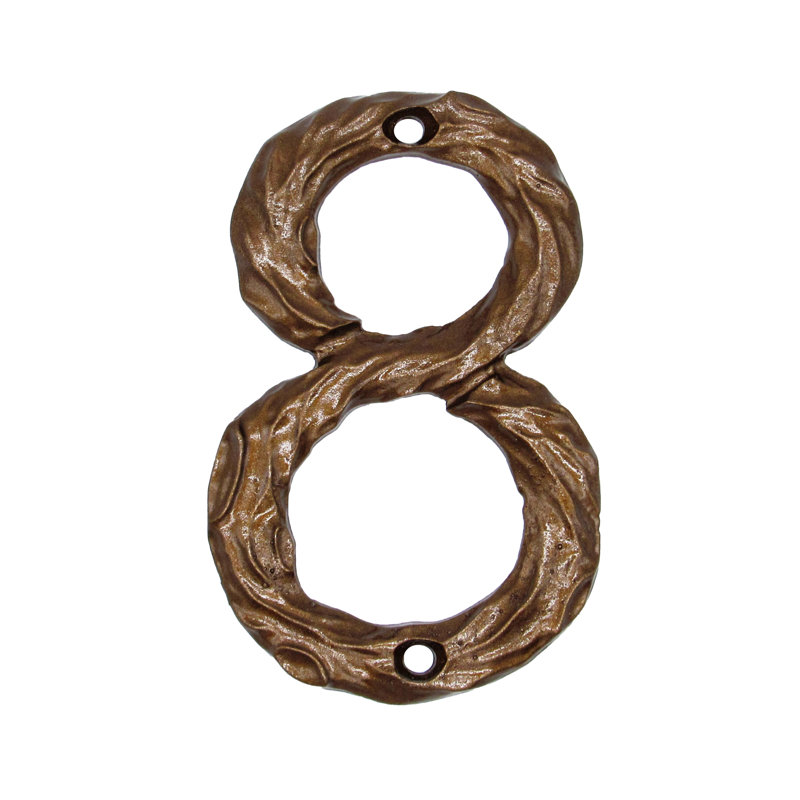 Numéro de maison de 4 po, 8, Bronze luxueux