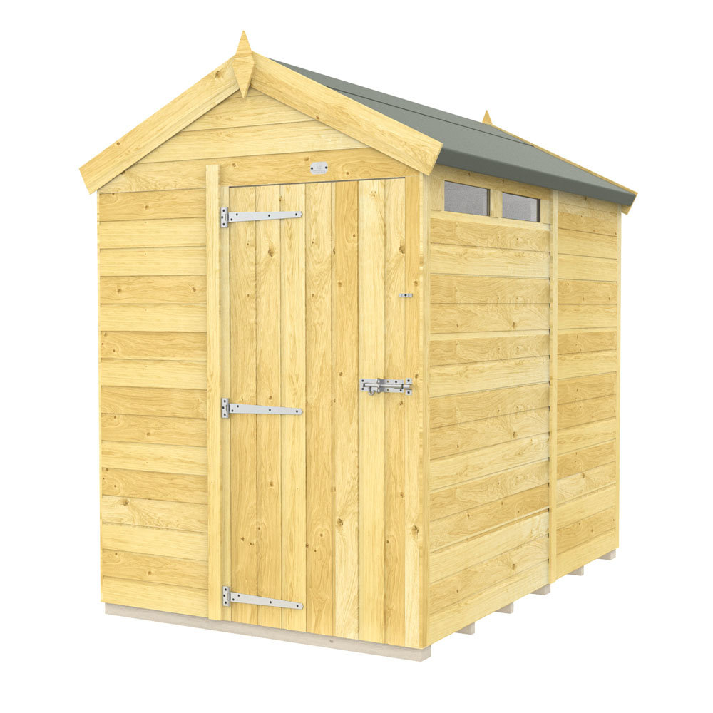 5ft x 7ft Apex Security Shed - Single Door
