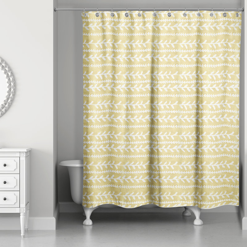 Trimont Floral Shower Curtain, Yellow