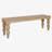 Braydan 58" W Solid Wood Bench with Hand Turned Legs- Rustic Natural-192558756