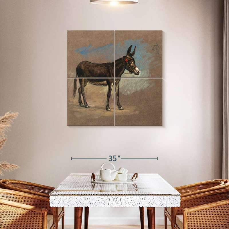Brampt Study. A Mule, 38" H x 38" W