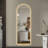 65 x 21 Inch LED Full Length Wall Mirror with Symmetrical Arch, 3-Color Dimmable Lighting, and Shatterproof Safety