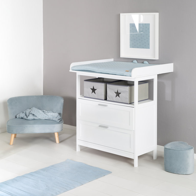 Hamburg Changing Table Dresser, White