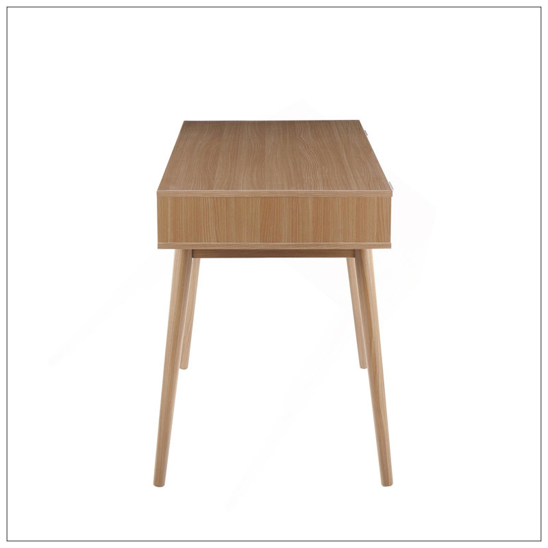 Bureau double contemporain avec rangement élégant et attrait naturel pour la productivité