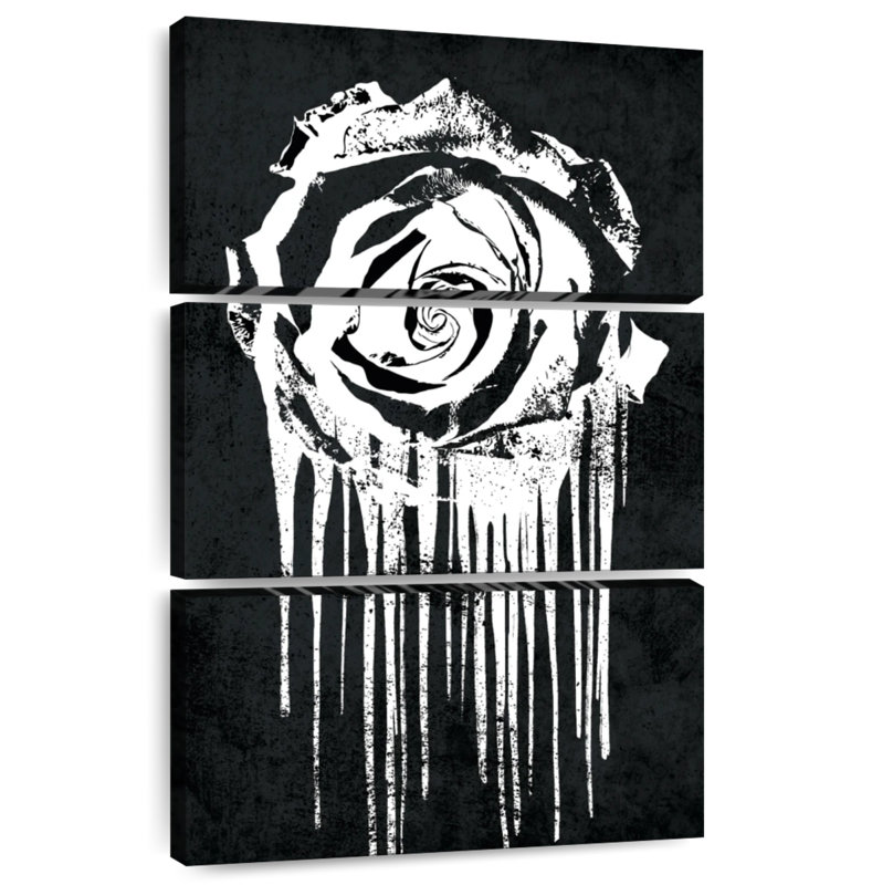 Goutte de peinture Harnek White Rose, H 38 po x l 24 po