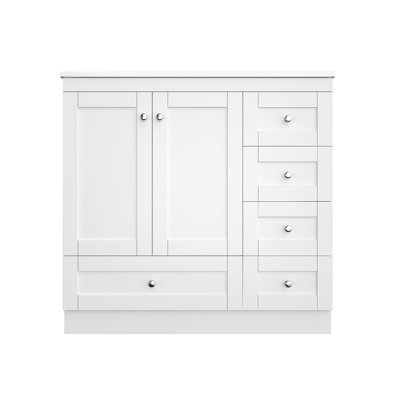 Meuble-lavabo autoportant de 72 po de style Shaker avec lavabo en céramique