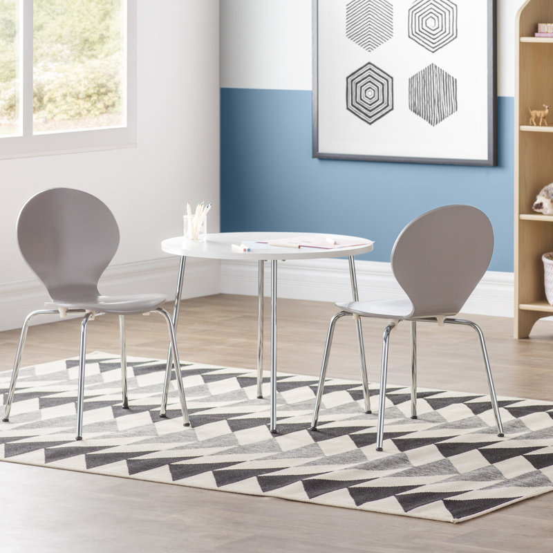 Ensemble de table de jeu et de chaises pour enfants Milsom, Gris