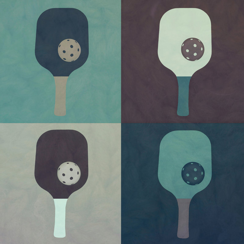 Fawzi Pickleball Pop Art turquoise et brun