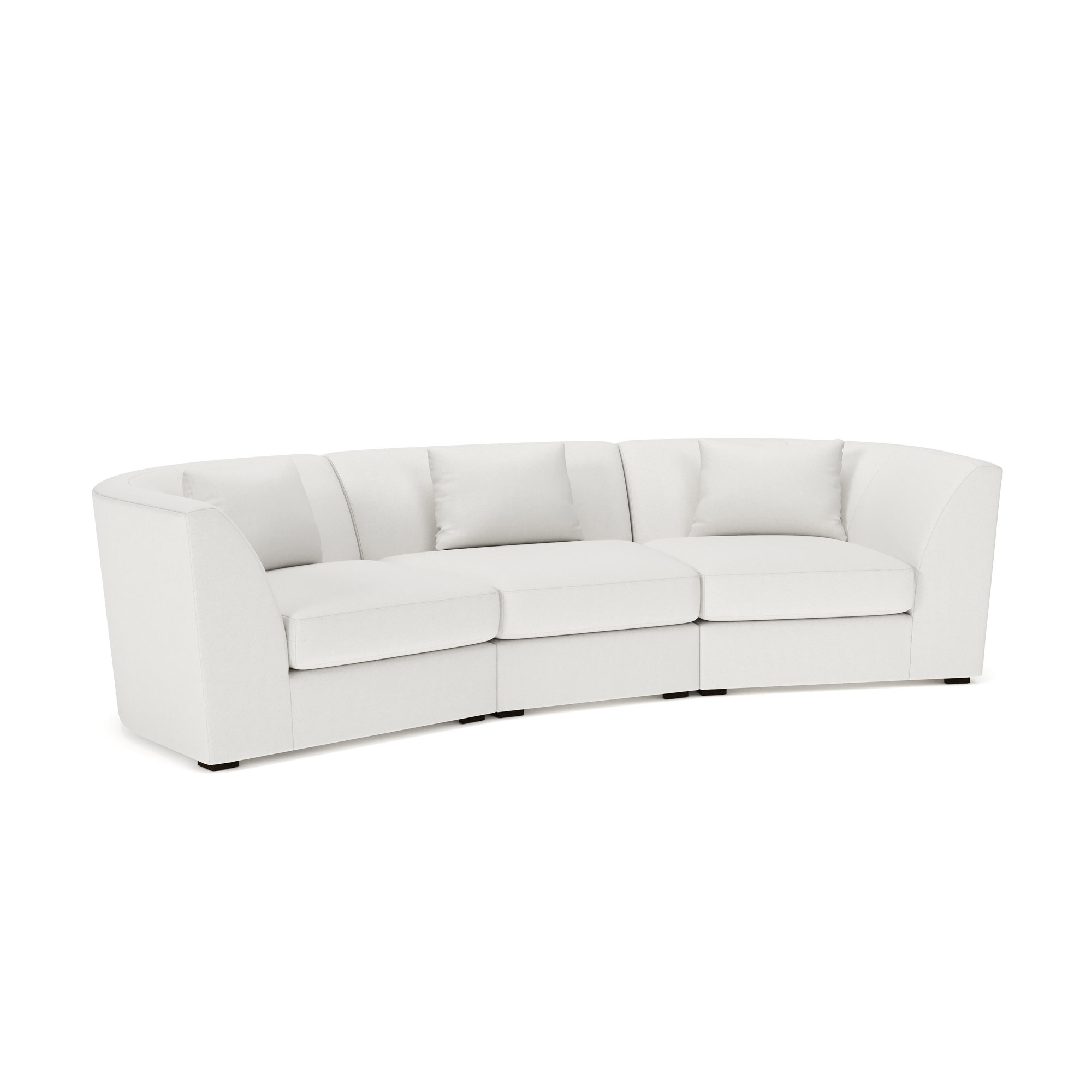 Krista 129" 3 - Piece Curved Modular Sofa, Macarena Beige