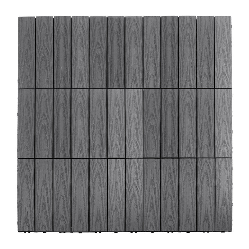 Carreau de terrasse à emboîtement en composite 12 "x 12" UltraShield Naturale, Gris Westminster