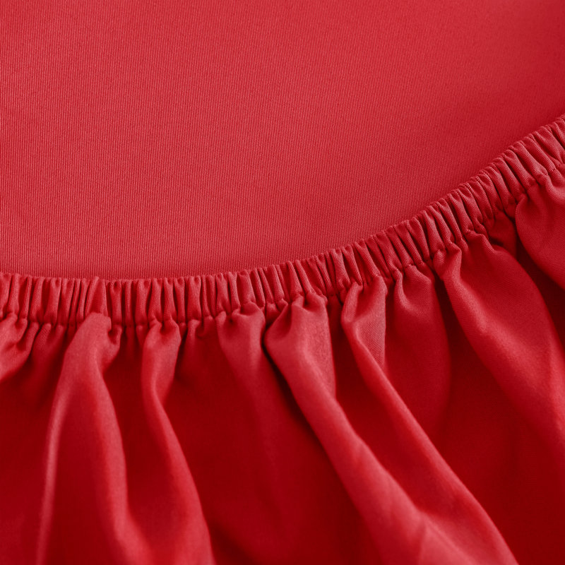 Drap-housse seulement, drap-housse à poche profonde en microfibre brossée 1800 - NTBAY, Drap-housse de taille double, Rouge