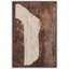 Style Mid-Century brun foncé, formes abstraites neutres, grand cadre rustique, décor minimaliste M25-101791565-101791561
