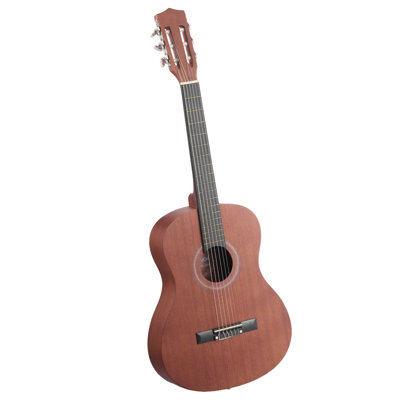 Guitare classique, 36 pouces, trousse de démarrage en bois pour débutants, avec cordes en nylon, housse, sangle, accordeur, cordes supplémentaires, médiators, cape, sapele et bois de rose, pour enfants, filles, garçons, naturel