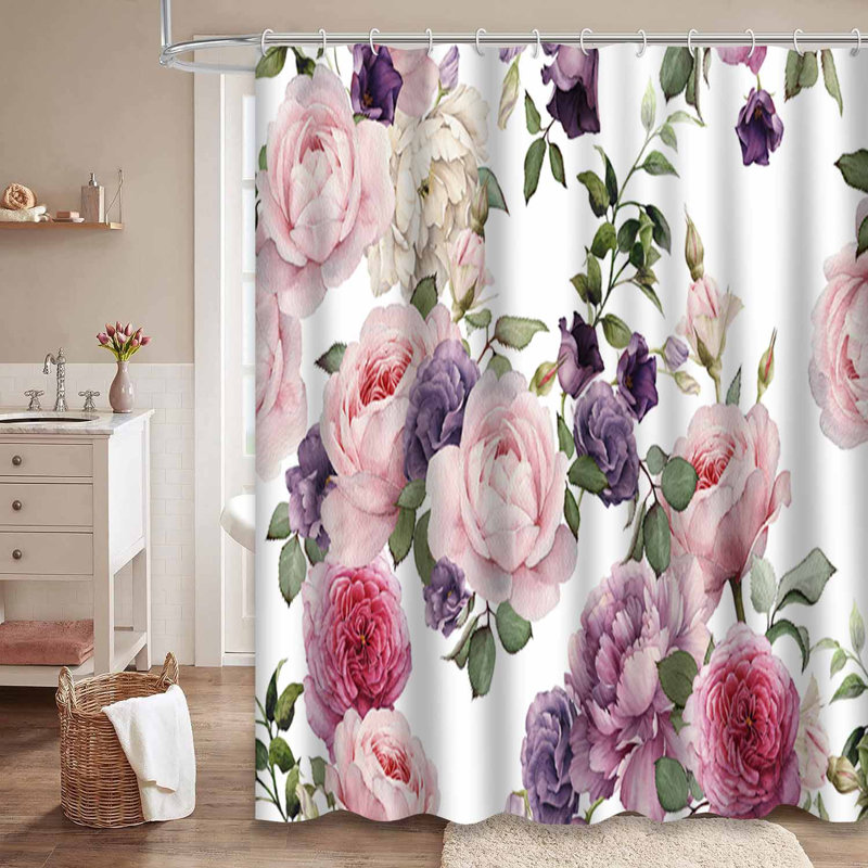 Aquarelle de roses sans soudure avec 12 crochets, L 72 po x l 72 po