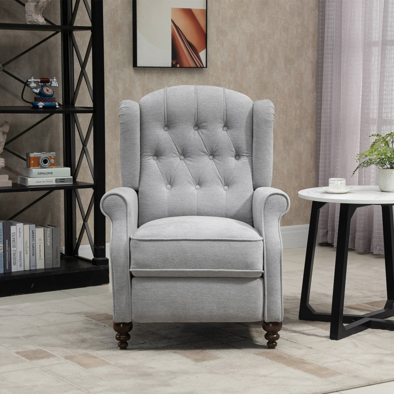 Fauteuil inclinable standard en cuir de 42 po de largeur, Mélange de polyester gris