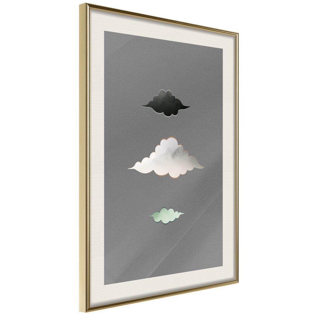 Gerahmter Grafikdruck Cloud Family