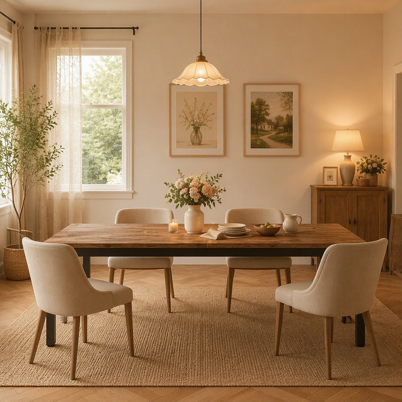 Dining Table, Rustic Brown