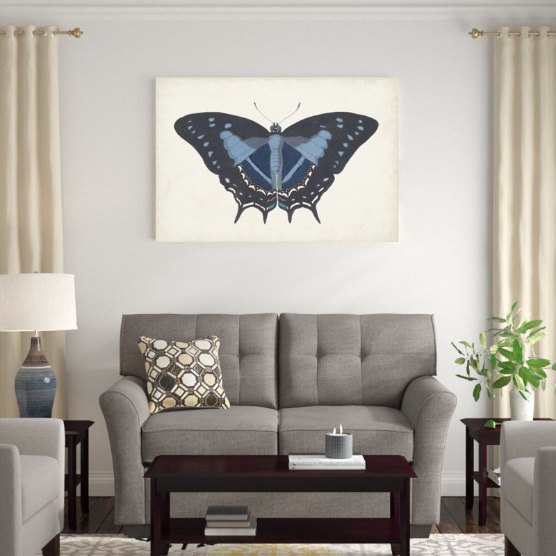 «Beautiful Butterfly III» par Vision Studio - peinture sur toile tendue, H 32 po x l 48 po