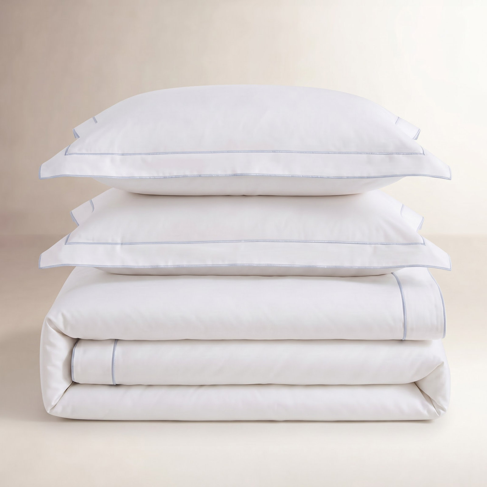 Evanston Cotton Duvet Cover Set, King Duvet Cover + 2 King Shams, Blue