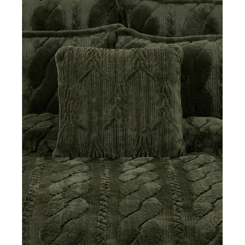 Coussin décoratif carré Cava, À feuilles persistantes