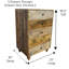 Commode rustique à 5 tiroirs fabriquée à la main