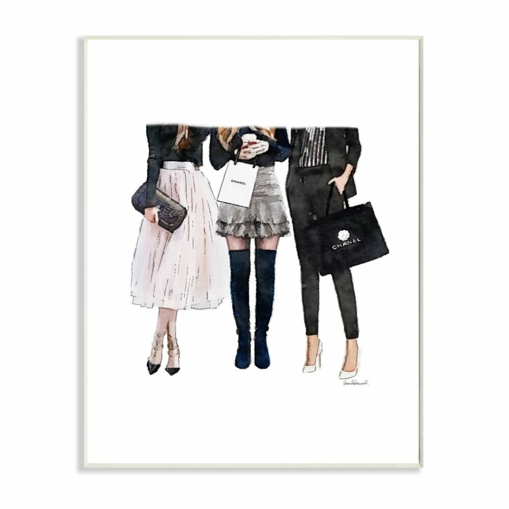 Fashion Models Glam Brands' by Amanda Greenwood - Painting Print House of Hampton Format: Wall Plaque, Size: 15 H x 10 W