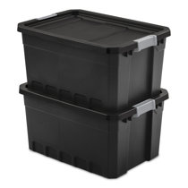 Sterilite 45 Gallon Plastic Stackable Storage Tote w/ Lid & Wheels, Grey, 8  Pack, 1 Piece - Baker's