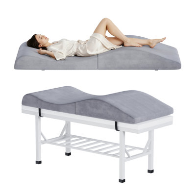 Ergonomic Lash Bed Topper Pad, Foldable Curvy Massage Foam Cushion for Salon