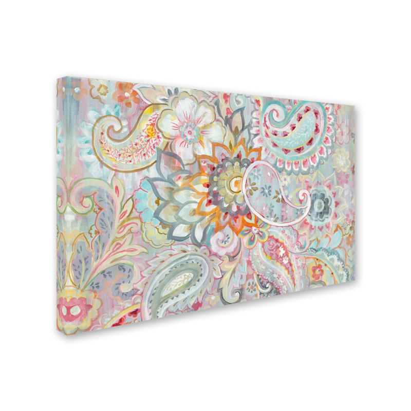 'Boho Japonais Crop' Print on Wrapped Canvas, 12" H x 19" W x 2" D