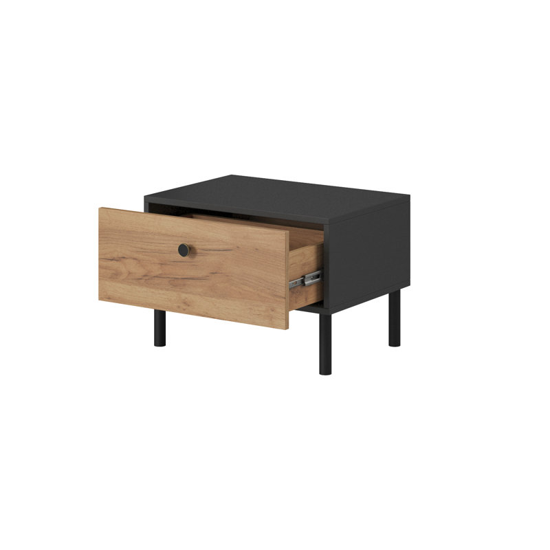 56cm W Manufactured Wood Bedside Table
