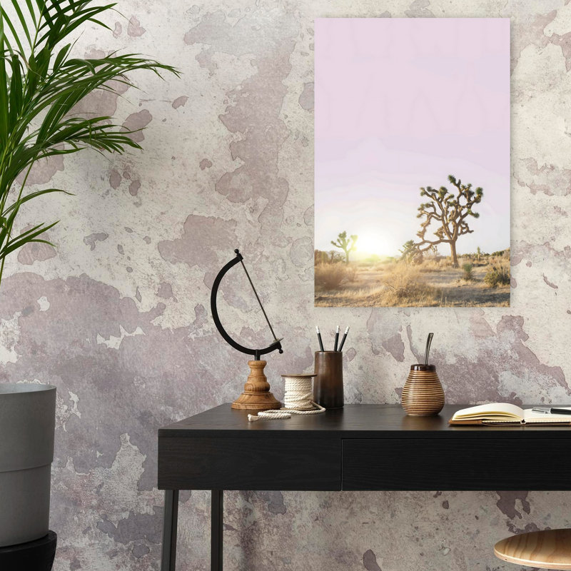 Joshua Tree Sunset, art mural contemporain abstrait, H 24 po x l 16 po