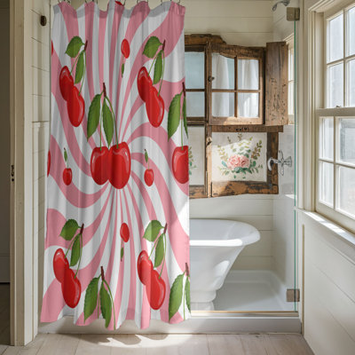 Red Fruit - 1 Piece Standard Shower Curtain