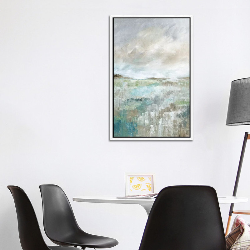 Soft Vista II by Nan - Painting on Canvas, 101.6 cm H x 66.04 cm W, White Framed
