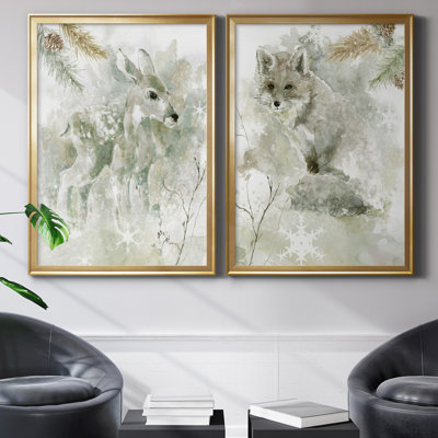 Winter Lodge Fawn - ensemble de 2 reproductions d'art