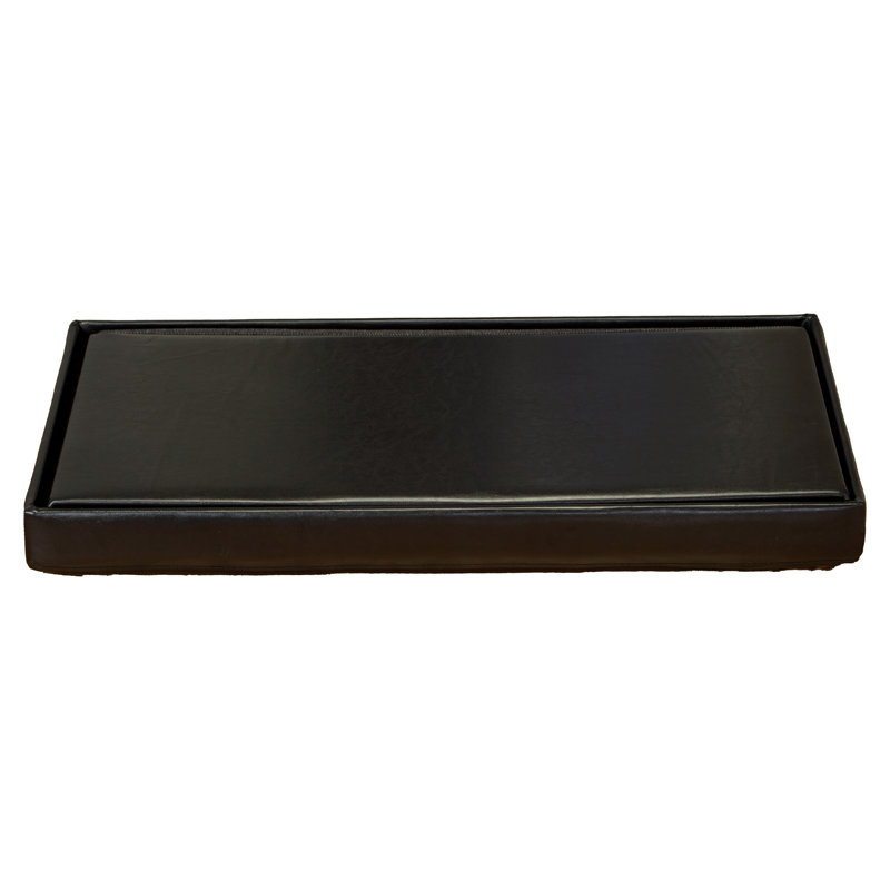 Besjana Upholstered Ottoman, Black